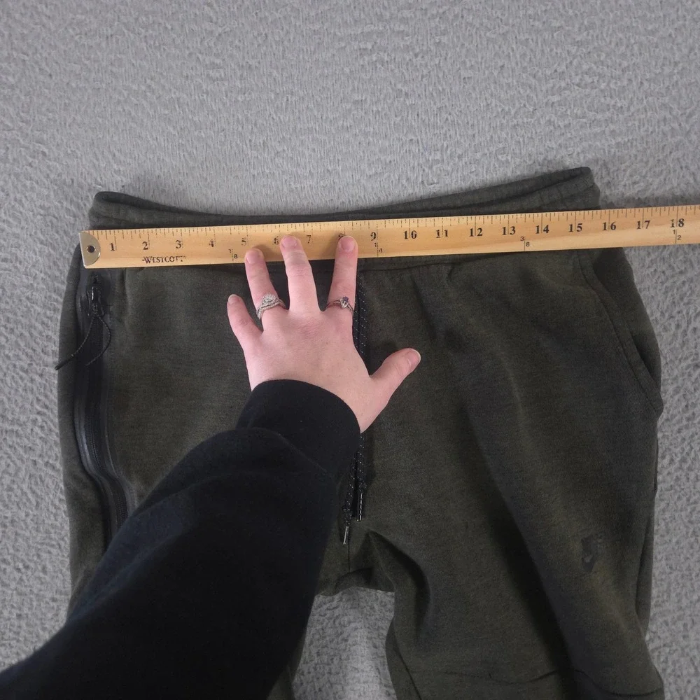 Nike Pants Men Large Green Joggers Tech Fleece Tapered Leg Zip Pocket Sweatpants